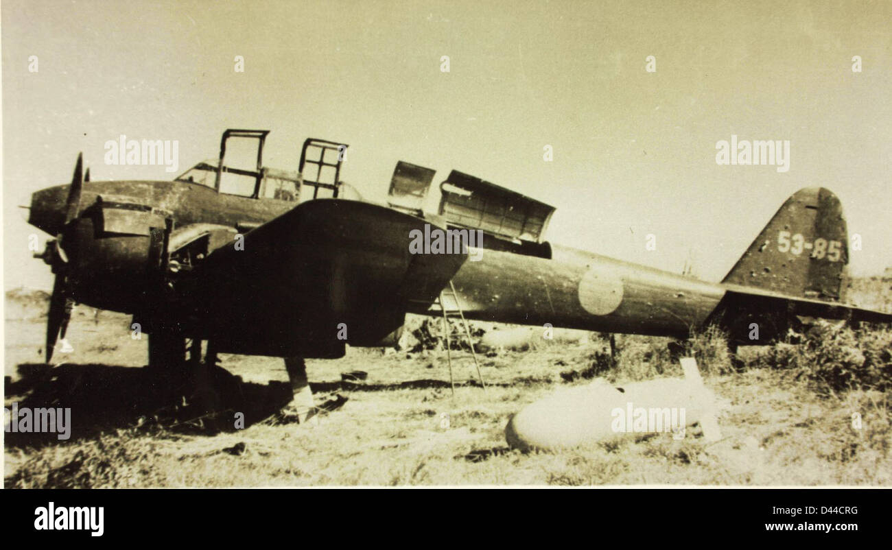 Die Nakajima J1N Gekko, im alliierten Code auch Moonlight genannt, war ein japanisches zweimotoriges Nachtjäger, das während des Zweiten Weltkriegs eingesetzt wurde. Es war mit Radar für Nachtabfangen ausgestattet und einer der effektivsten Nachtjäger der Kaiserlichen Japanischen Marine. Stockfoto