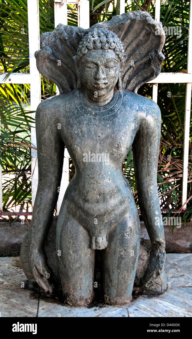 Parsvanatha 12 th Jahrhundert Karnatha Gulbarga Indien Jain Jainismus Stockfoto