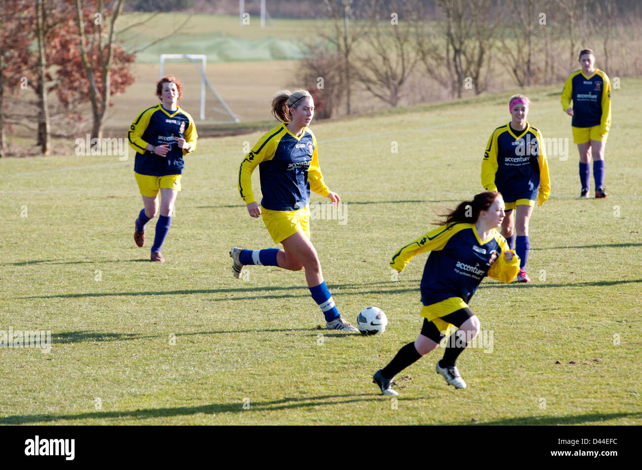 Hochschulsport, Frauenfußball Stockfoto