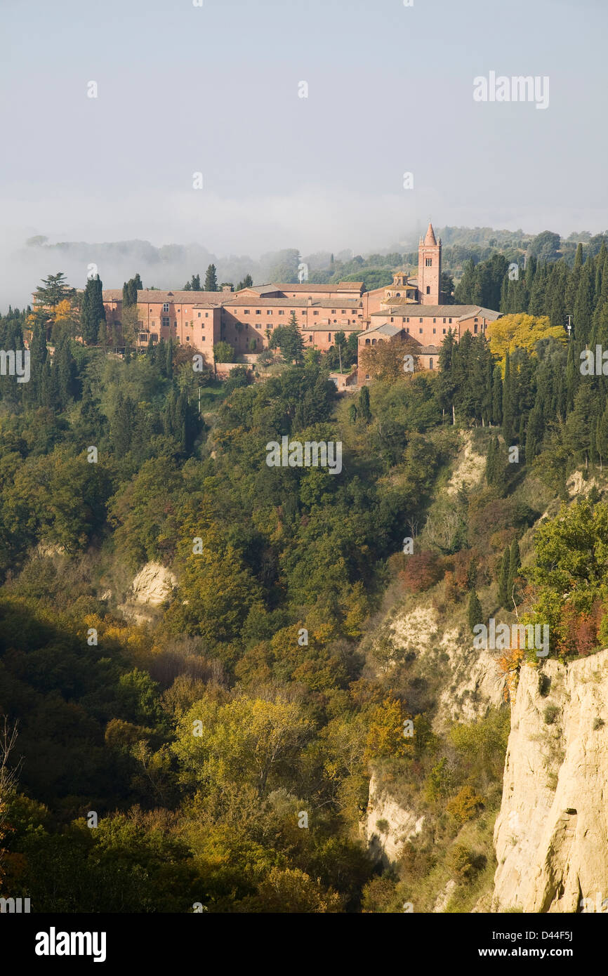 Europa, Italien, Toskana, Monte Oliveto Maggiore Abtei Stockfoto