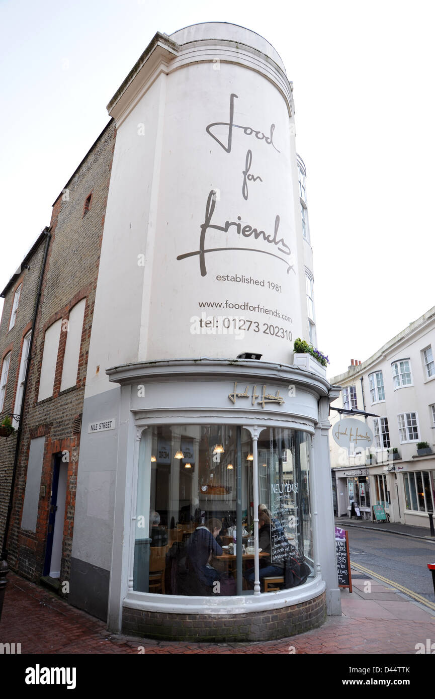 Food For Friends vegetarisches Restaurant im Bereich Bahnen des Brighton UK Stockfoto