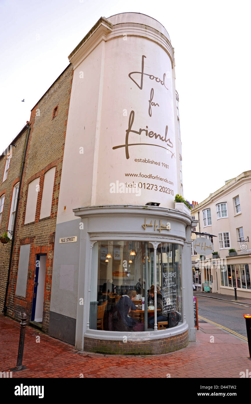 Food For Friends vegetarisches Restaurant im Bereich Bahnen des Brighton UK Stockfoto