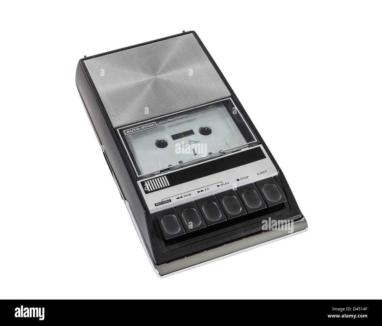 Vintage tragbare Kassettenspieler Tape und Recorder. Stockfoto
