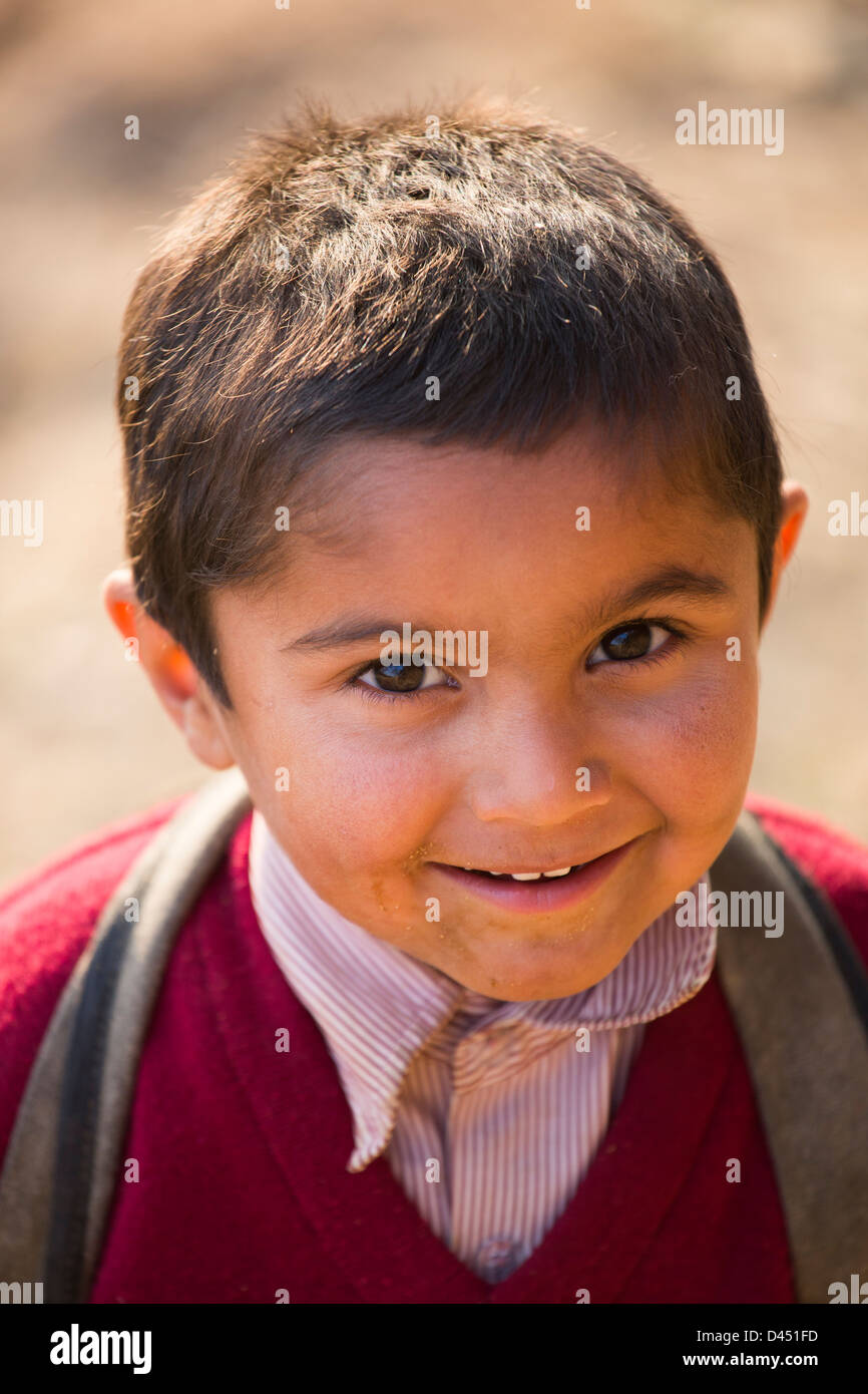Junge, Panauti Dorf, in der Nähe von Kathmandu, Nepal Stockfoto