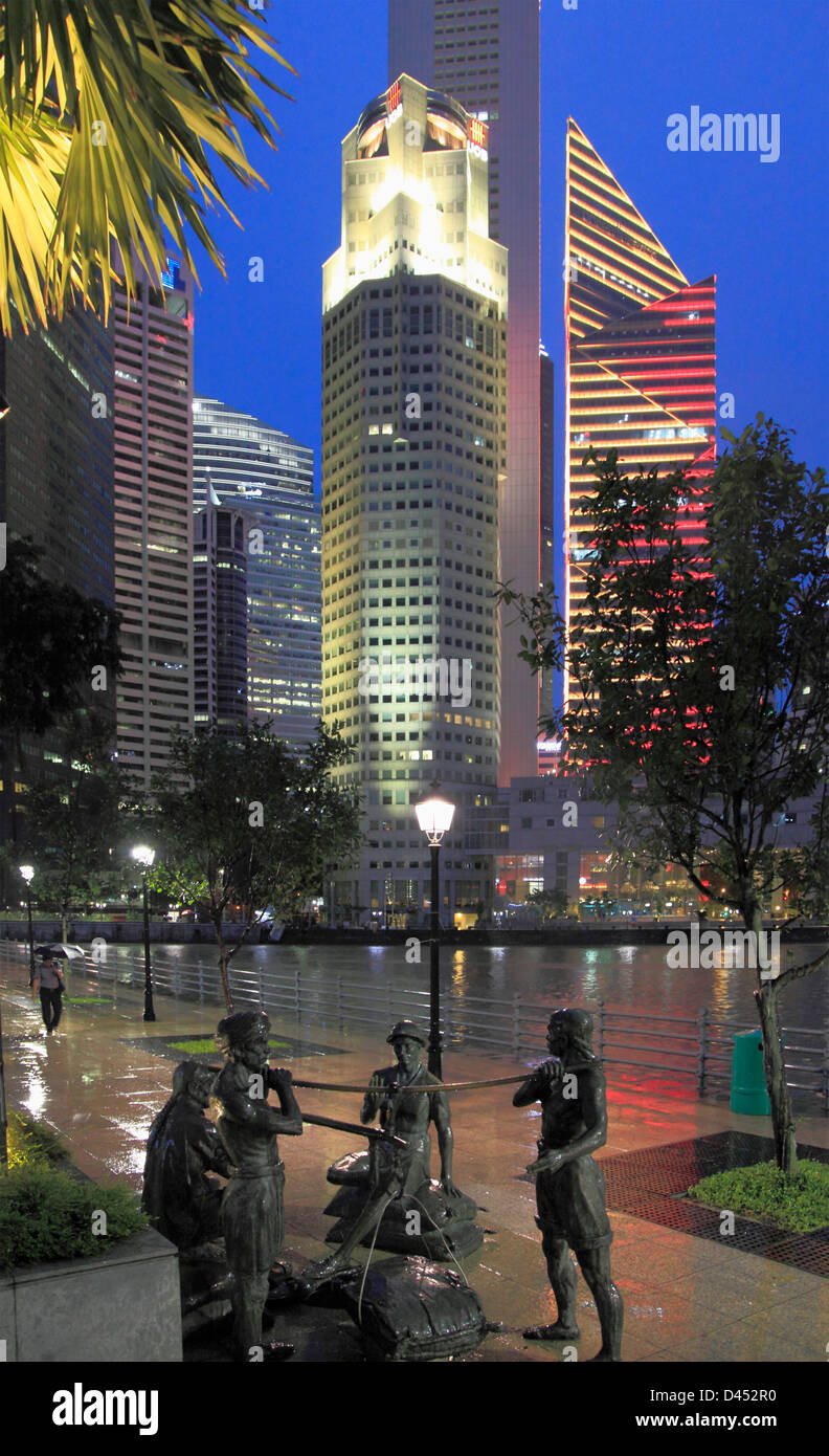 Skyline von Singapur, Central Business District, Stockfoto