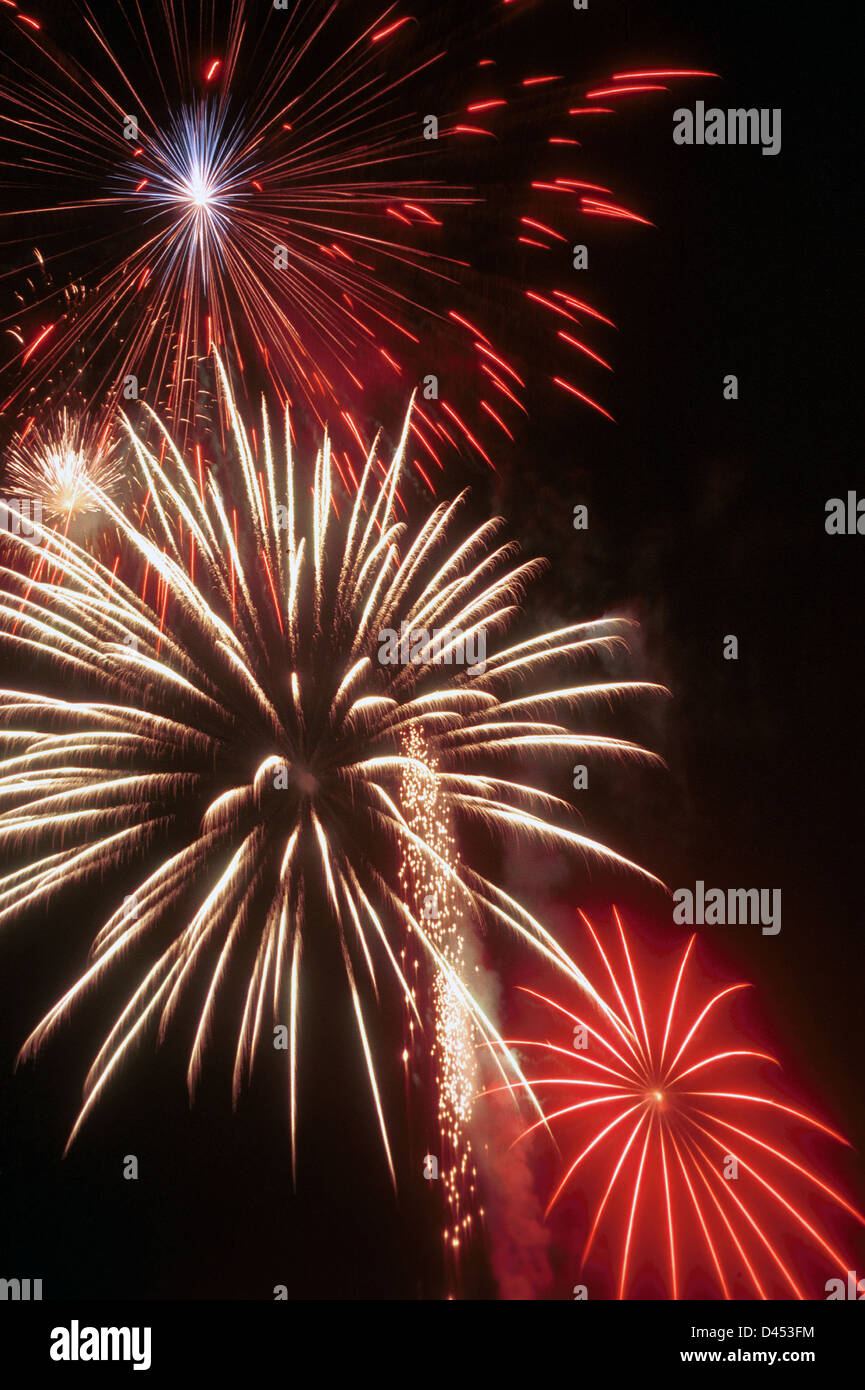Fourth Of July Feuerwerk, Independence Day, 4. Juli, Fourth Of July, 4. Juli 1776, Declaration of Independence, Stockfoto