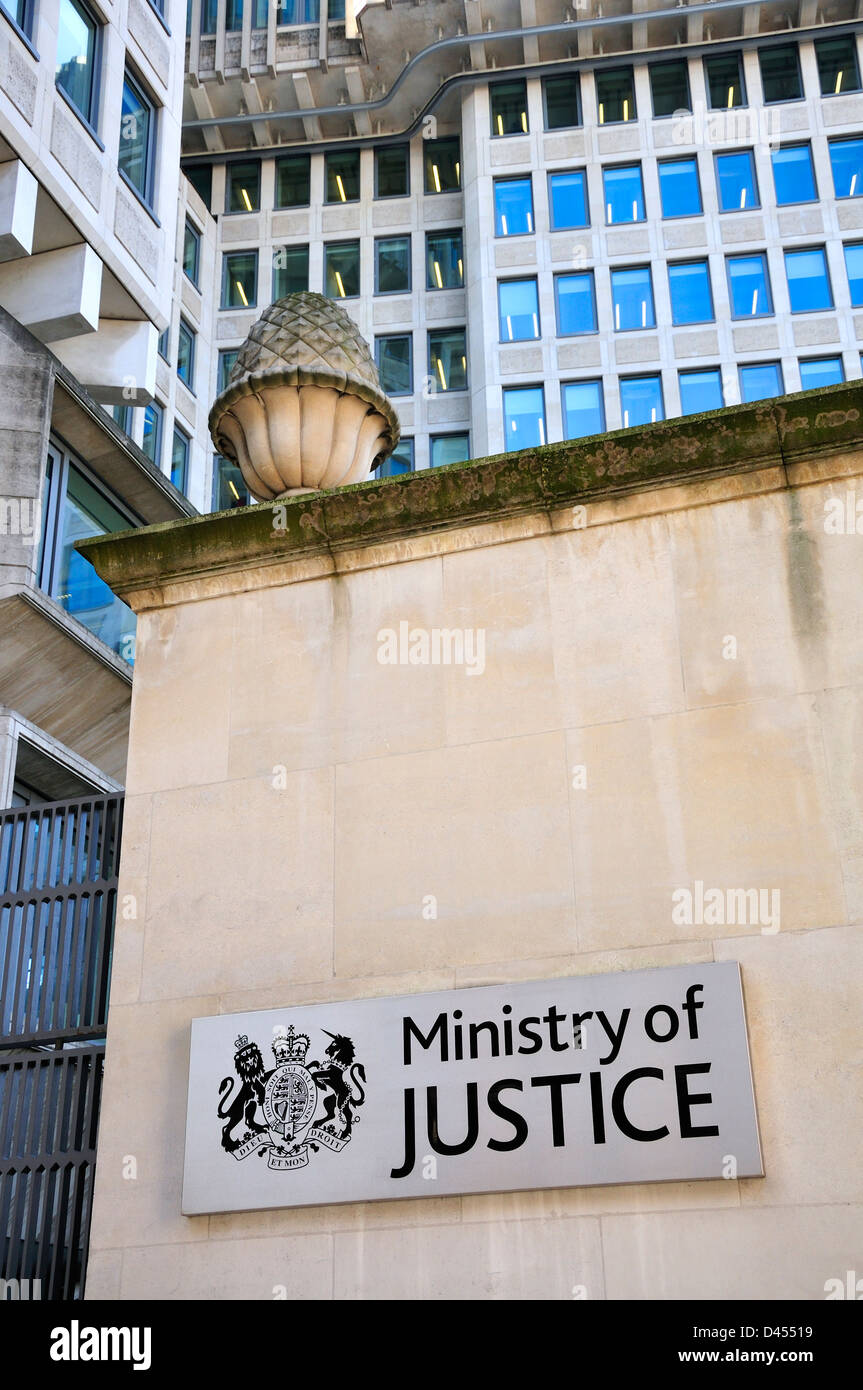 London, England, Vereinigtes Königreich. Bundesministerium der Justiz im Petit France Stockfoto