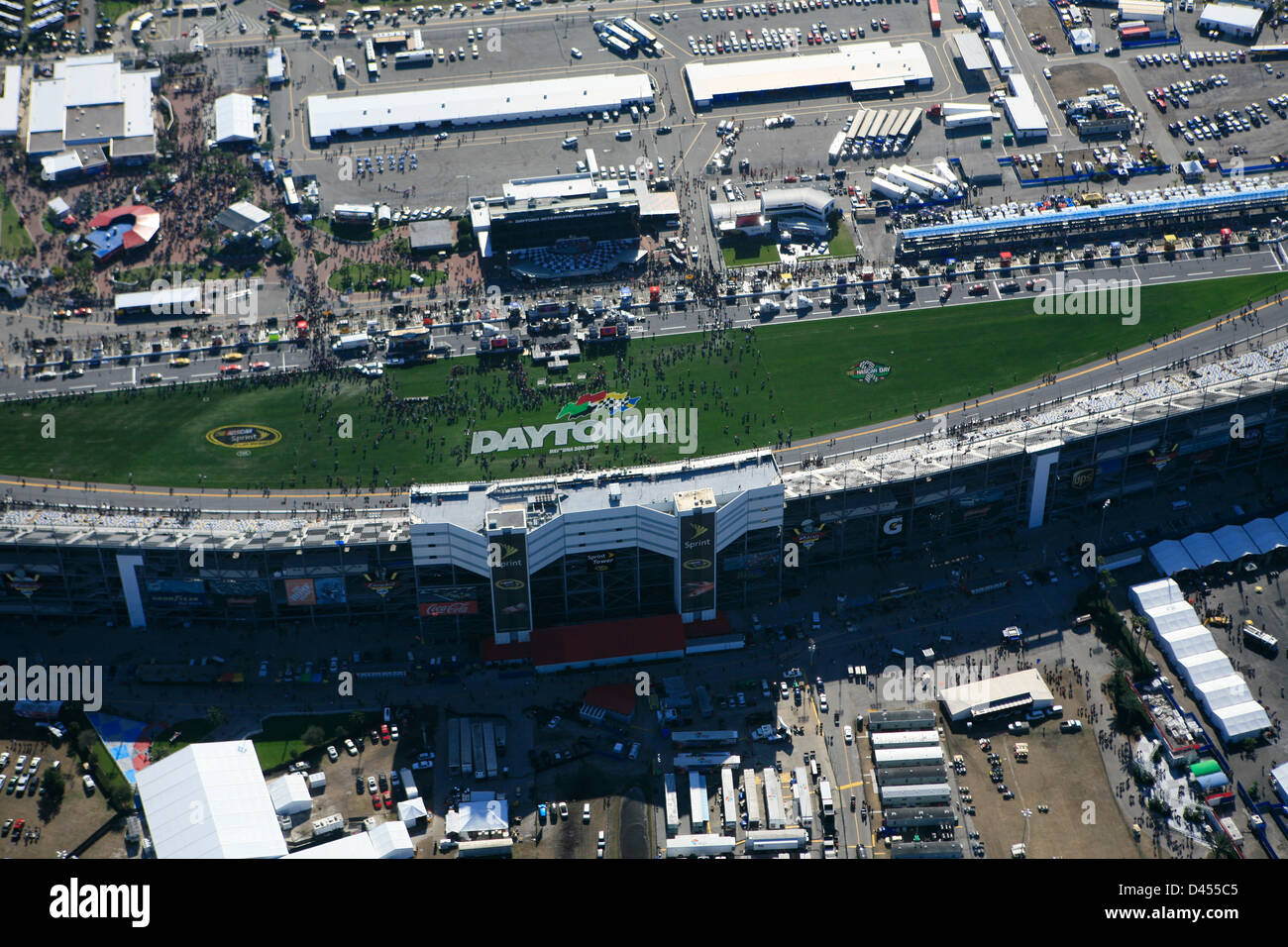 Daytona International Speedway aus der Luft Stockfoto