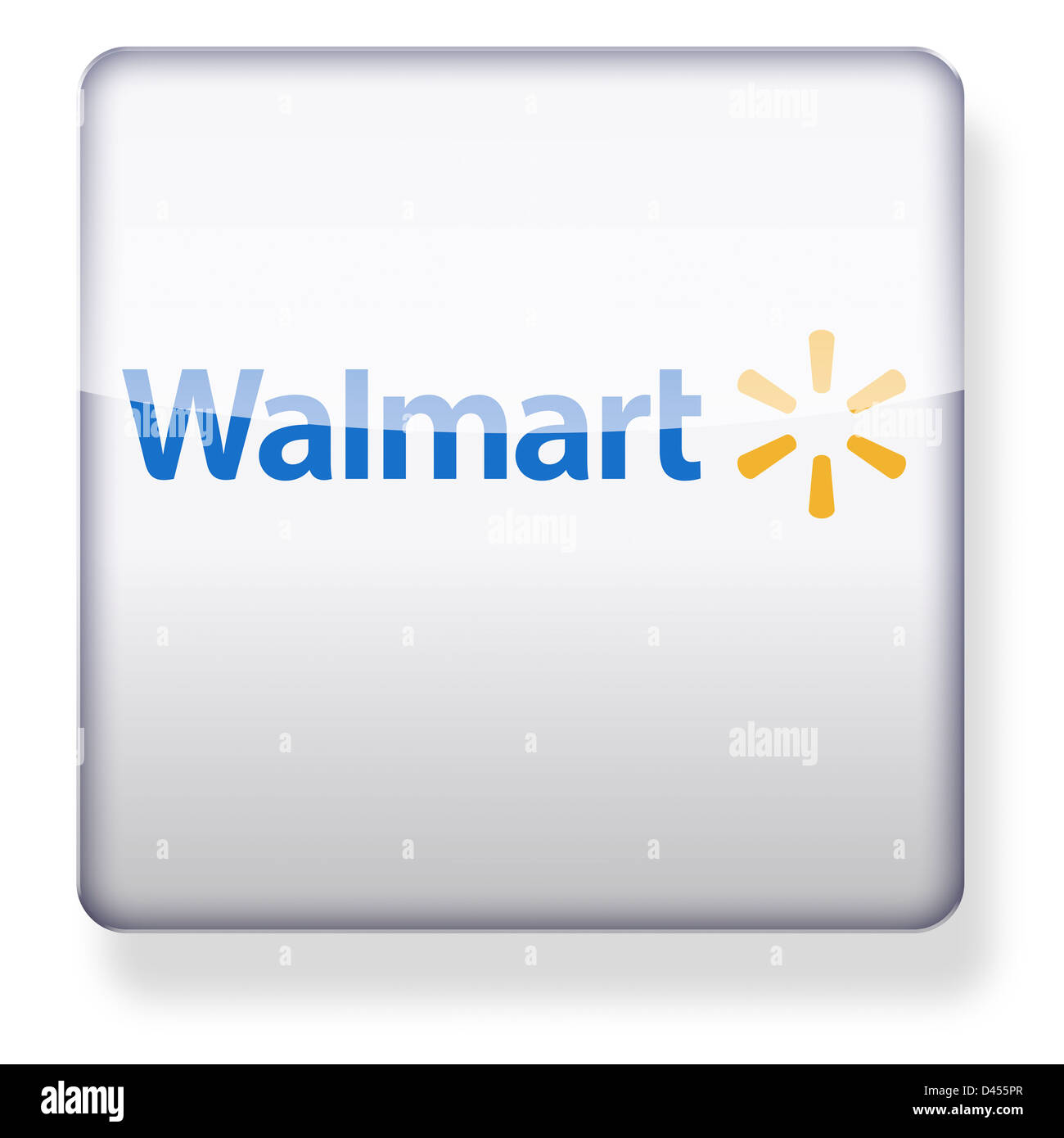 Walmart-Logo als ein app-Symbol. Clipping-Pfad enthalten. Stockfoto