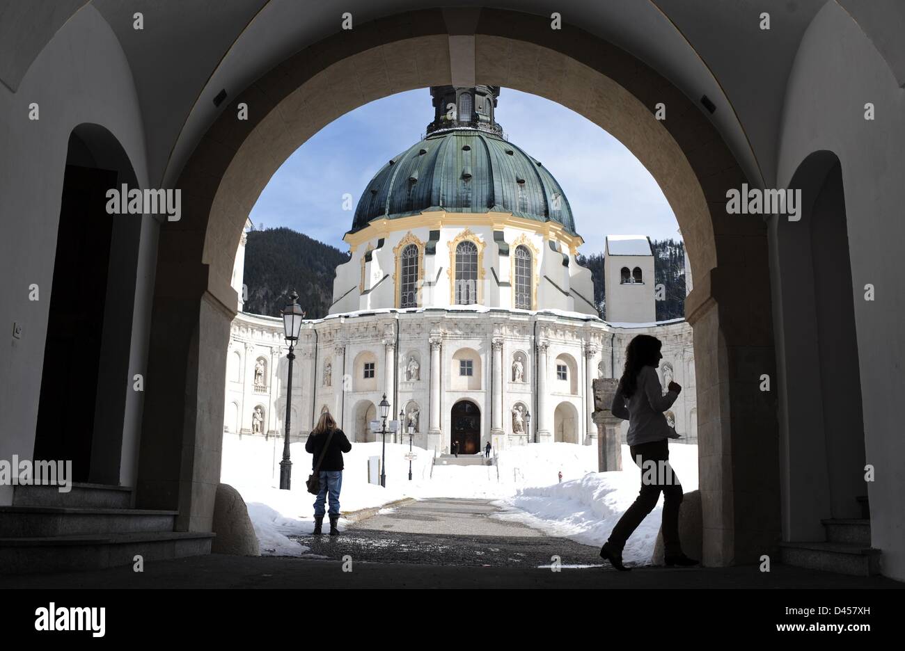 Das Benediktiner-Kloster Ettal Abbey ist in der Nähe von Garmisch-Partenkirchen, Deutschland, 5. März 2013 abgebildet. Foto: ANDREAS GEBERT Stockfoto