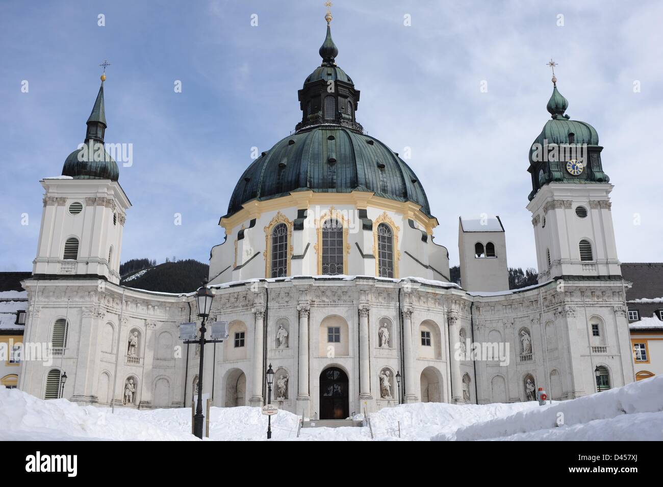 Das Benediktiner-Kloster Ettal Abbey ist in der Nähe von Garmisch-Partenkirchen, Deutschland, 5. März 2013 abgebildet. Foto: ANDREAS GEBERT Stockfoto