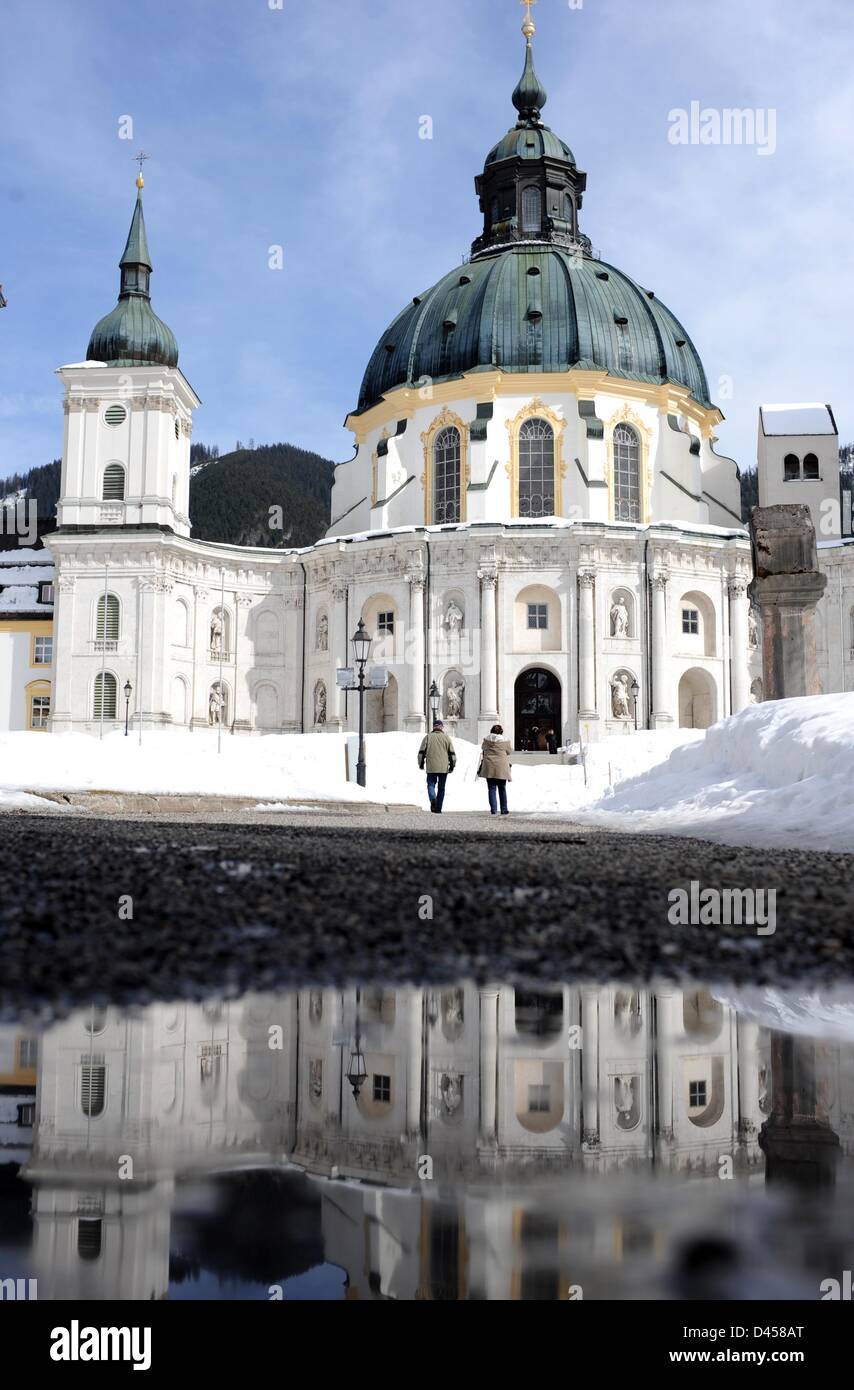 Das Benediktiner-Kloster Ettal Abbey ist in der Nähe von Garmisch-Partenkirchen, Deutschland, 5. März 2013 abgebildet. Foto: ANDREAS GEBERT Stockfoto