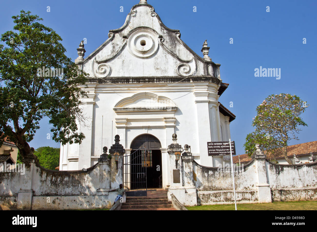 DIE ALTE NIEDERLÄNDISCHE REFORMIERTE KIRCHE IN FORT GALLE SRI LANKA Stockfoto