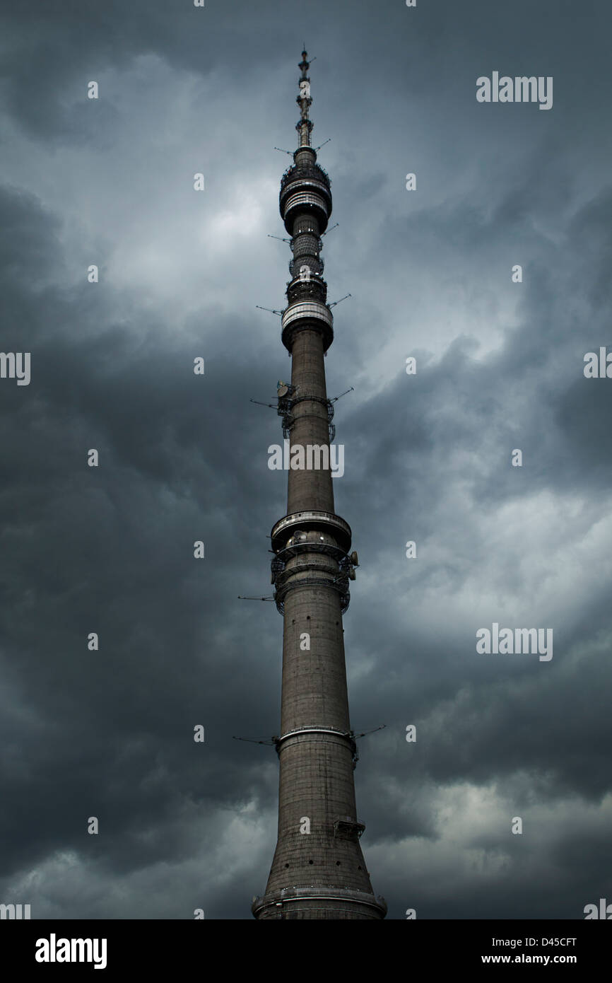 Der Ostankino TV und Radio Tower in Moskau Stockfoto