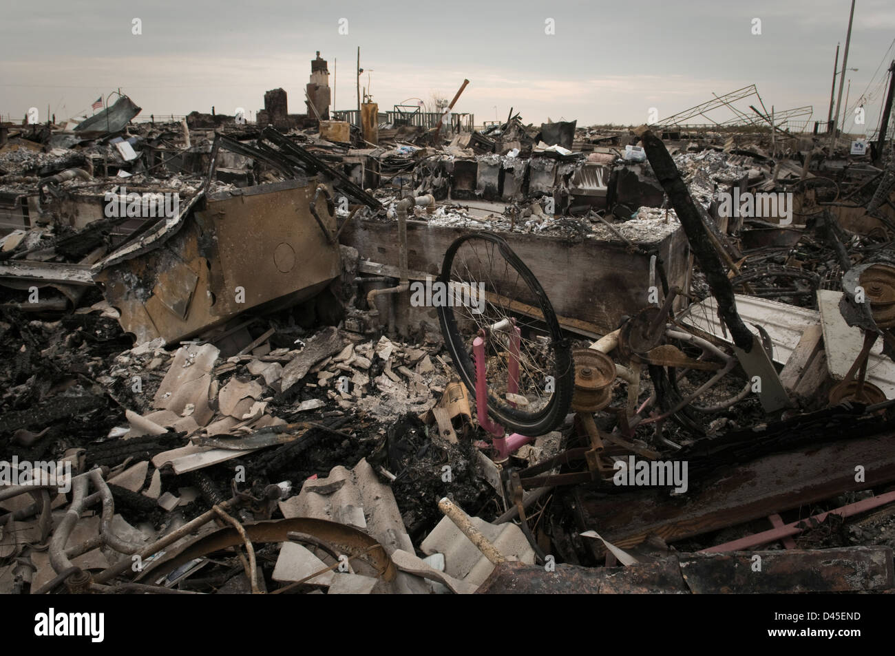 Hurrikan Sandy Afthermath in luftigen Point, New York. Stockfoto