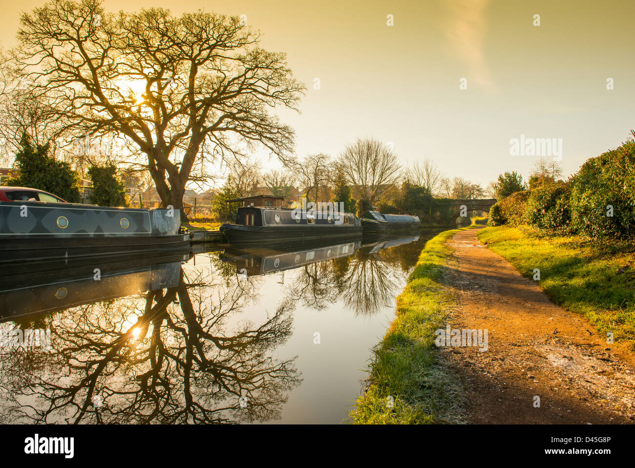 Kanäle in Penkridge, Staffordshire. Stockfoto