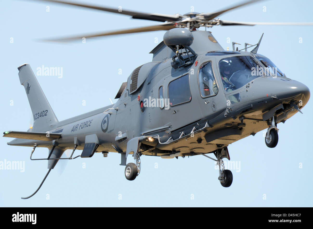 Agusta Westland A109 LUH: Militärische LUH Light Utility Helicopter-Variante für die Royal New Zealand Air Force. RNZAF Militär. Kürzlich zugestellt Stockfoto