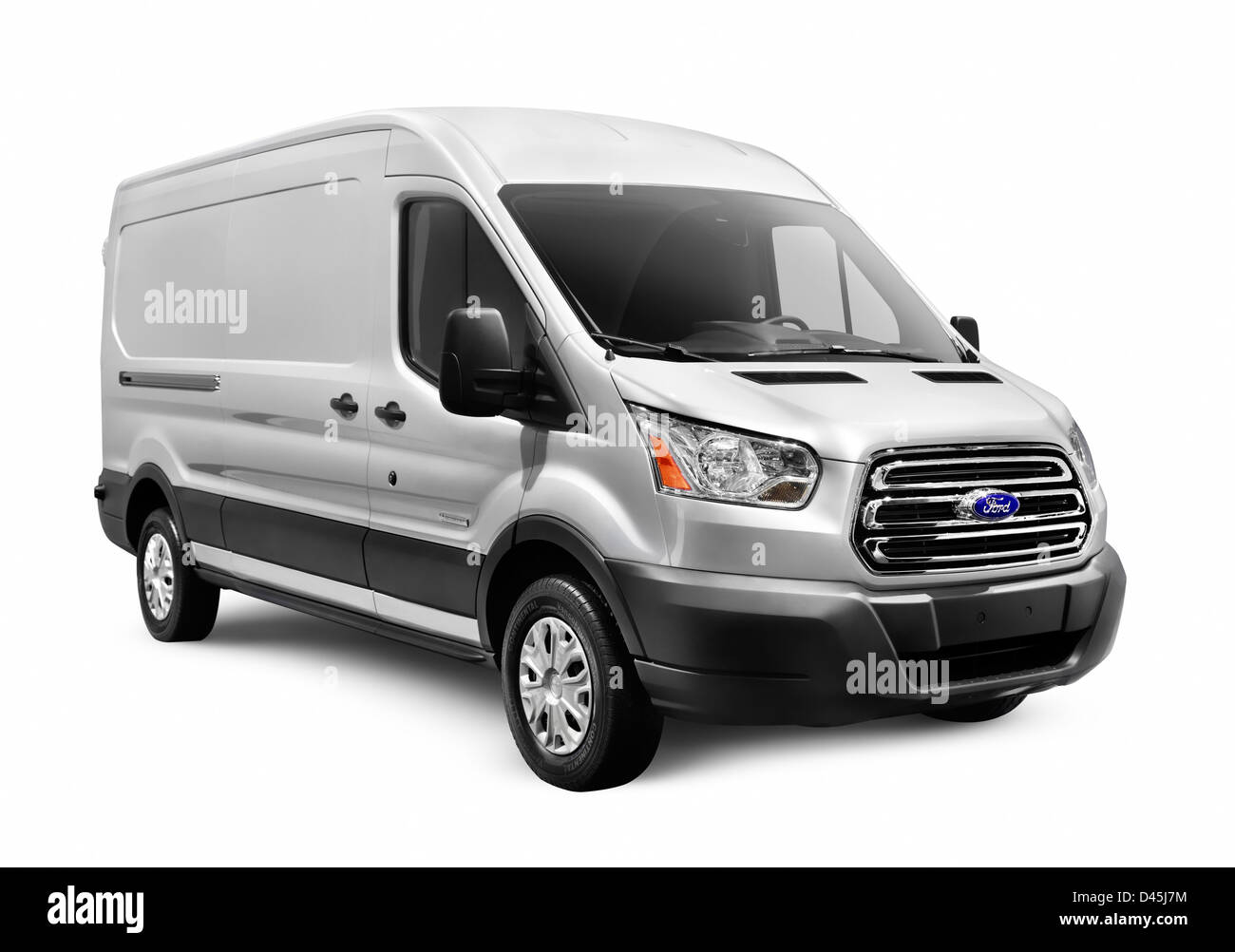 2014 Ford Transit EcoBoost van isoliert auf weißem Hintergrund mit Beschneidungspfad Stockfoto