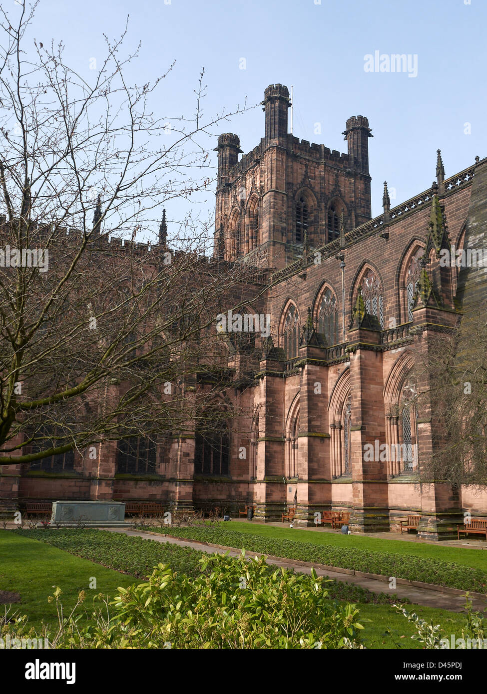Garden of Remembrance in Chester Cathedral in Chester UK Stockfoto