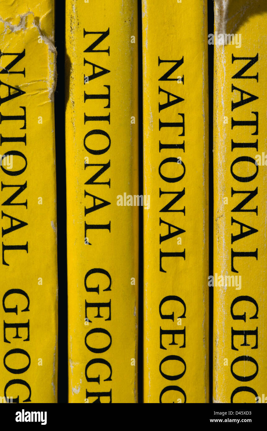 alten National Geographic Magazine hautnah"" Stockfoto