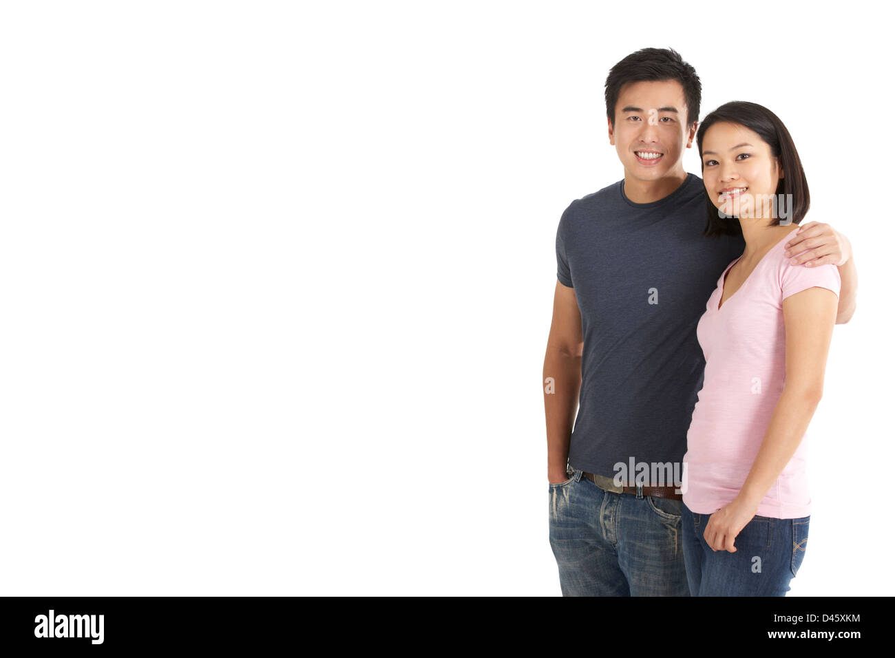 Studioaufnahme von chinesisches Ehepaar Stockfoto
