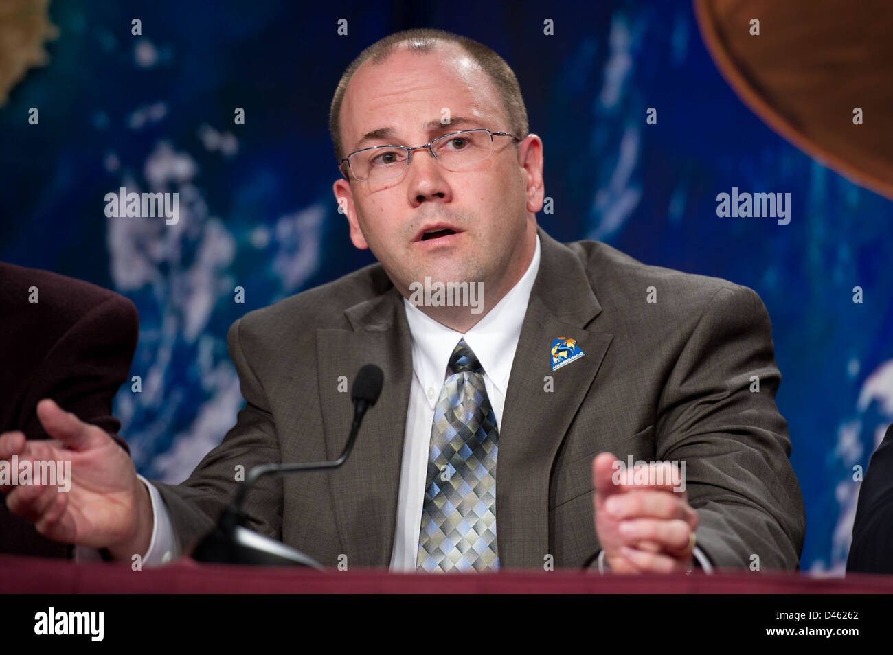 Aquarius SAC-D Prelaunch Pressekonferenz (201106070011HQ) Stockfoto