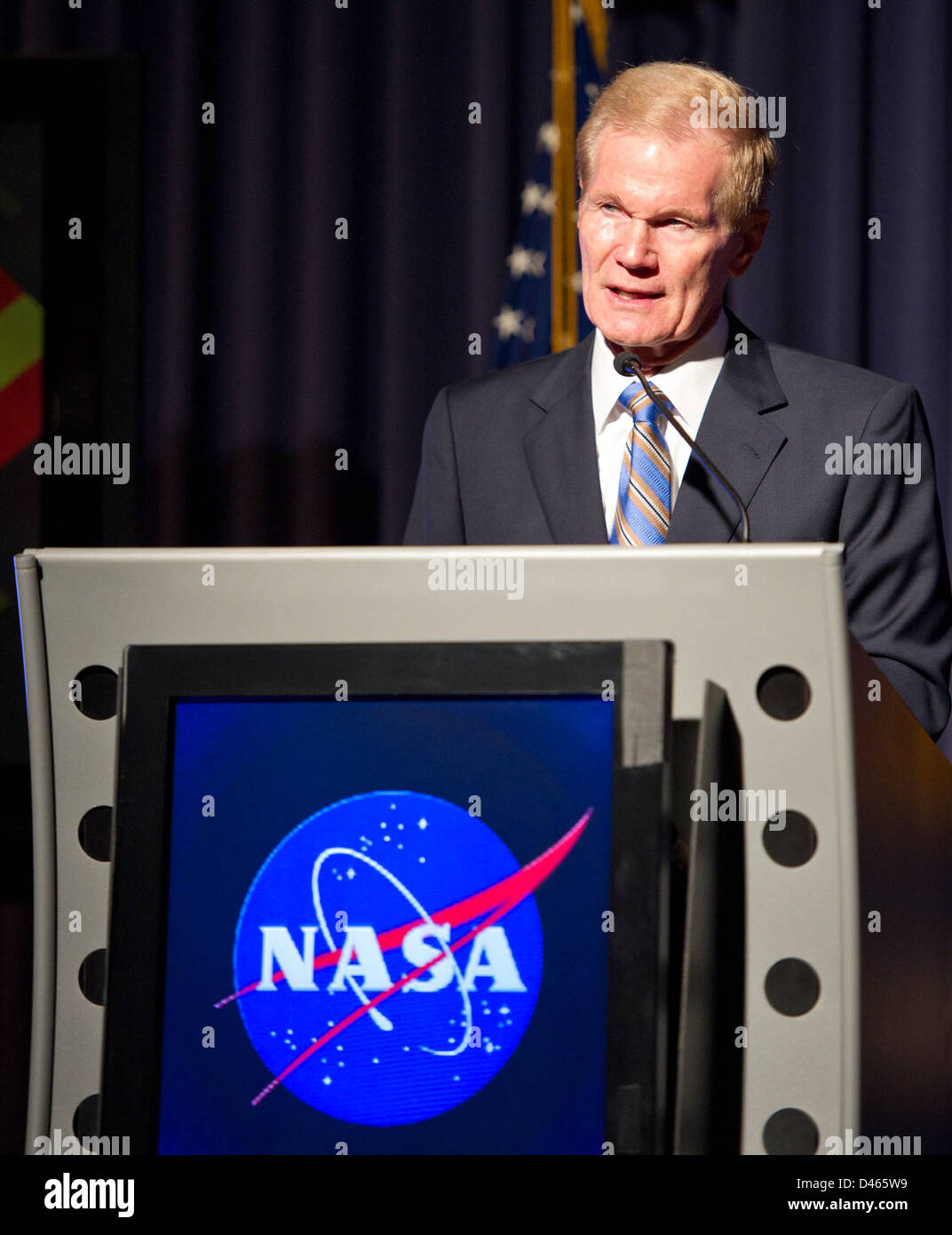 Der zehnte Jahrestag der Anschläge vom 11. September wird im NASA-Hauptquartier in Washington, D.C. gefeiert. Stockfoto