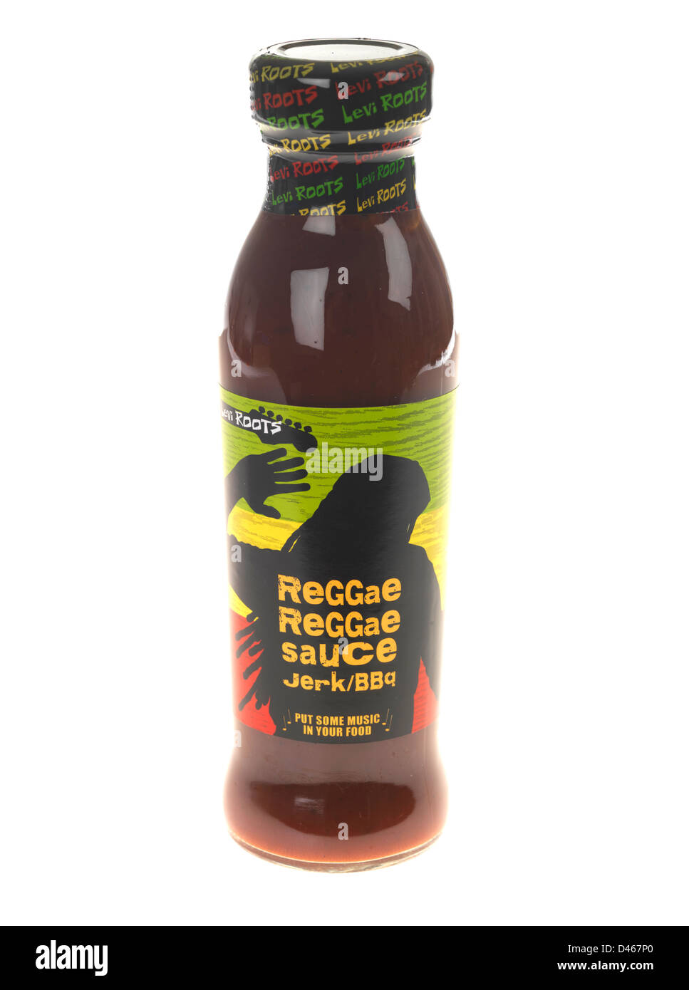 Flasche Reggae Reggae Jerk BBQ-Sauce Stockfoto