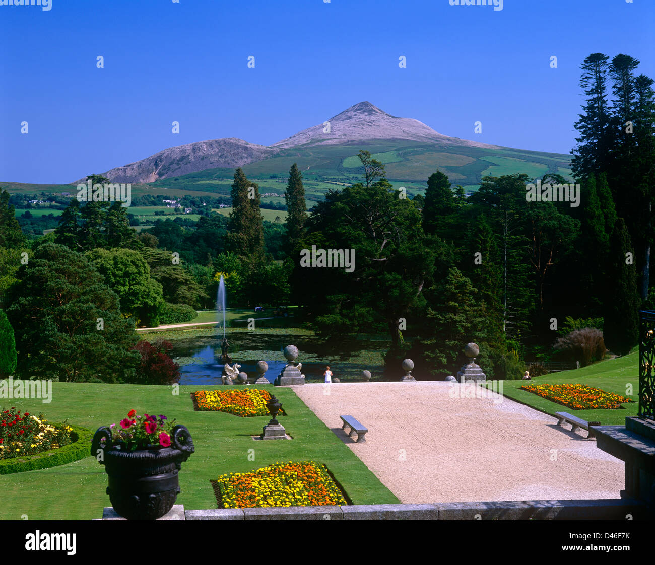 Powerscourt Gardens und Zuckerhut, County Wicklow, Irland Stockfoto