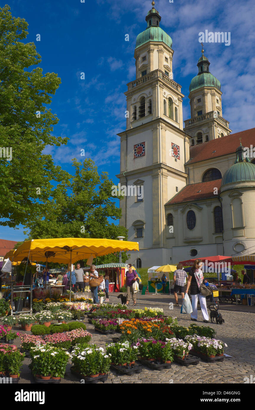 Kempten, Sankt Lorenz Basilica, Benediktiner-Abtei, Allgäu, Allgäu, Bayern, Deutschland Stockfoto