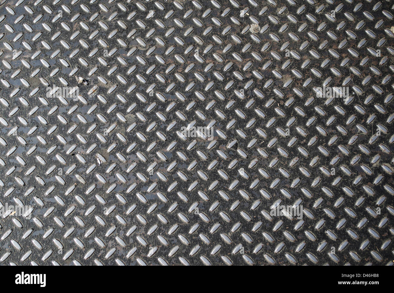 Aluminium-Textur mit Rhombus Formen Stockfoto