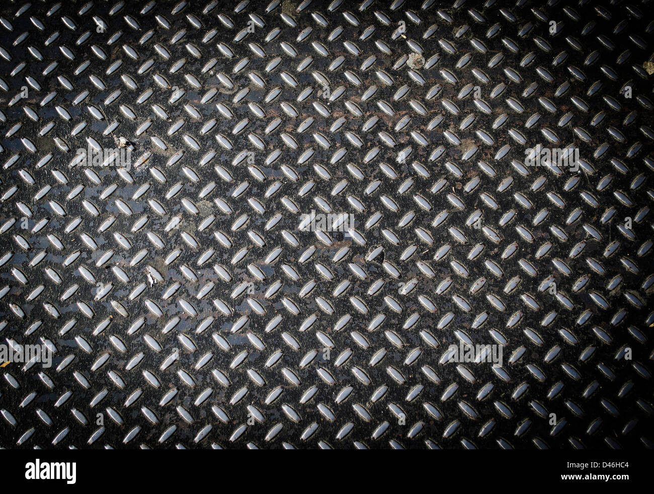 Aluminium-Textur mit Rhombus Formen Stockfoto