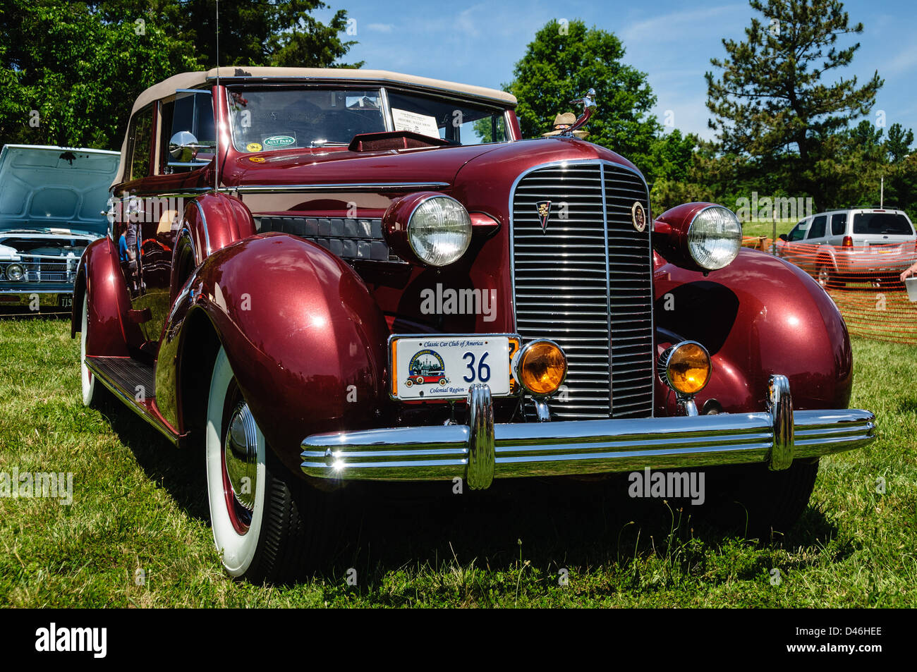 1936 Cadillac Fleetwood, Oldtimer Show, Sully historische Stätte, Chantilly, Virginia Stockfoto