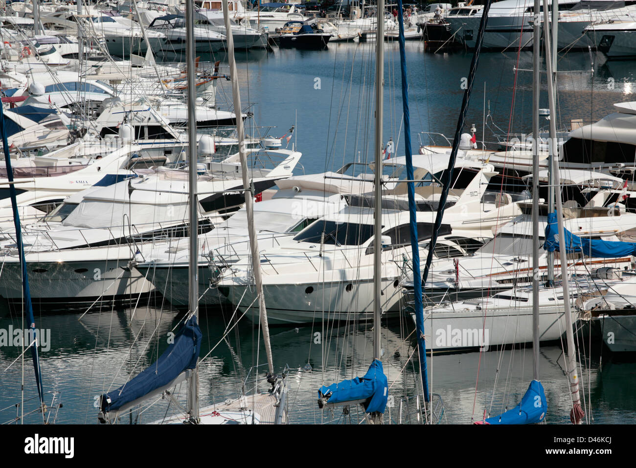 Hafen Hercule und Marina Monaco Stockfoto