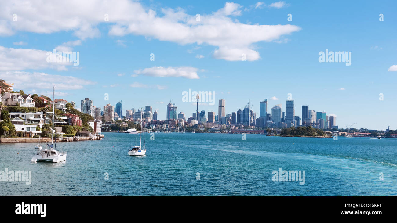 Skyline von Sydney mit zentralen Geschäftsviertel der Stadt Stockfoto