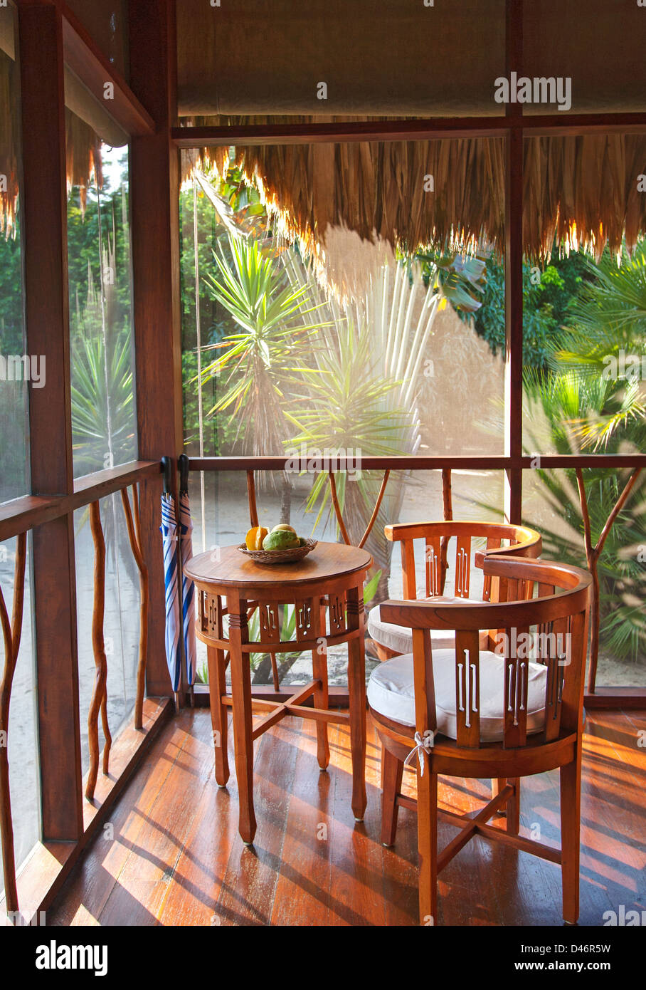 Cabana im Turtle Inn; Placencia, Belize Stockfoto