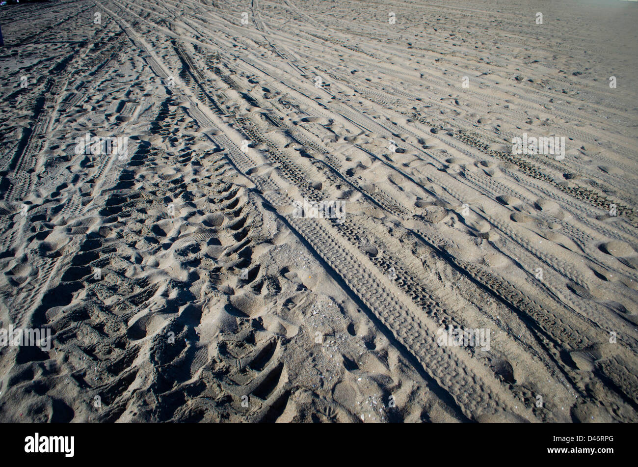 Spuren im sand Stockfoto
