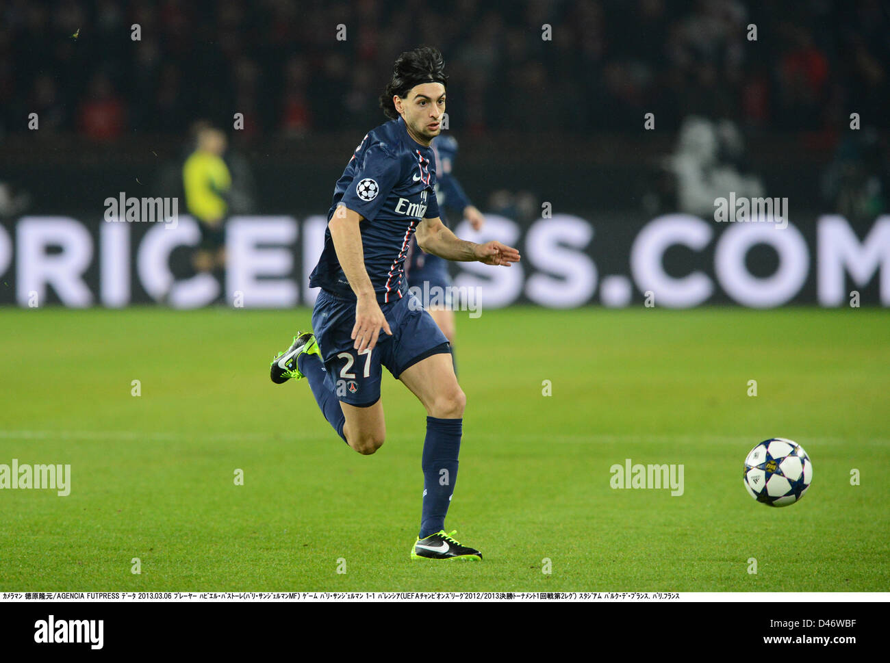Javier Pastore (PSG), 6. März 2013 - Fußball / Fußball: UEFA Champions  League Runde 16, 2. Etappe match