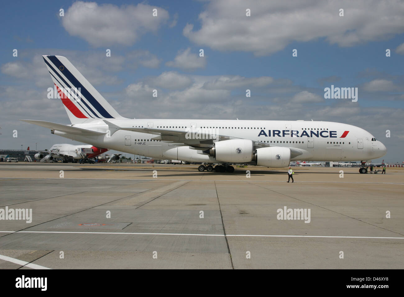 SKYTEAM AIRBUS A380 VON AIR FRANCE Stockfoto