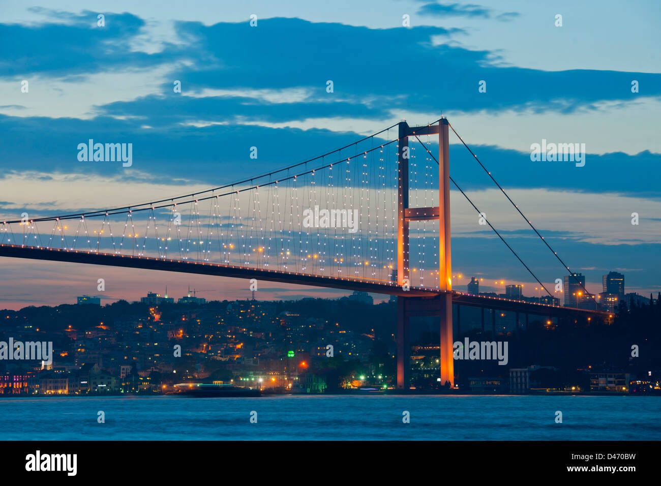 Ägypten, Istanbul, Blick von Beylerbey Auf sterben Erste Bosporus-Brücke Stockfoto