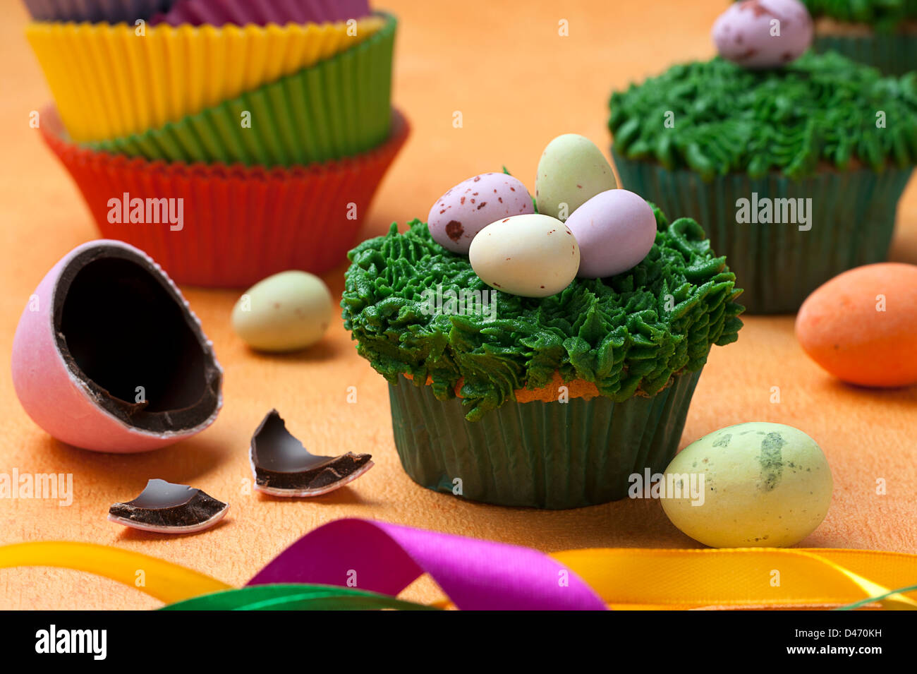 Oster-Cupcakes. Stockfoto