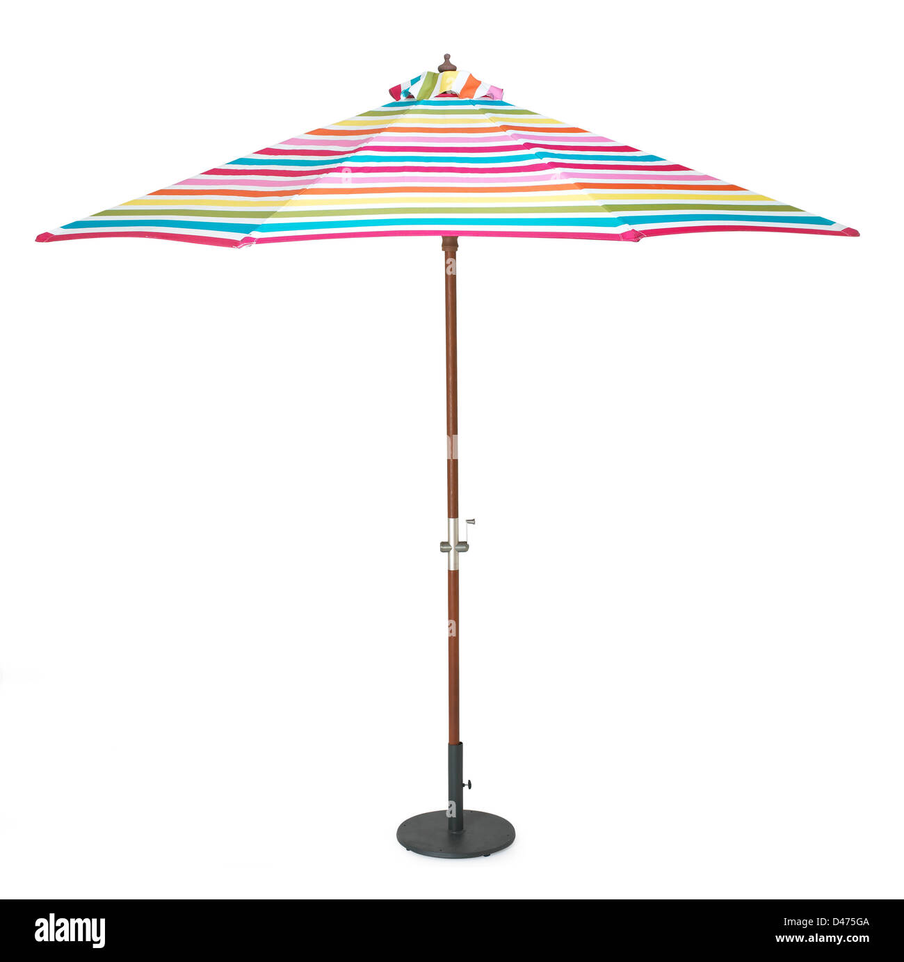 Colouful Regenschirm weißen Hintergrund ausschneiden Stockfoto