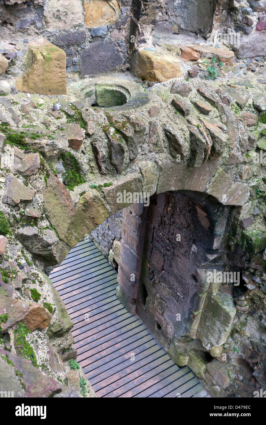 Der Mord Loch, Dirleton Castle, East Lothian, Schottland Stockfoto