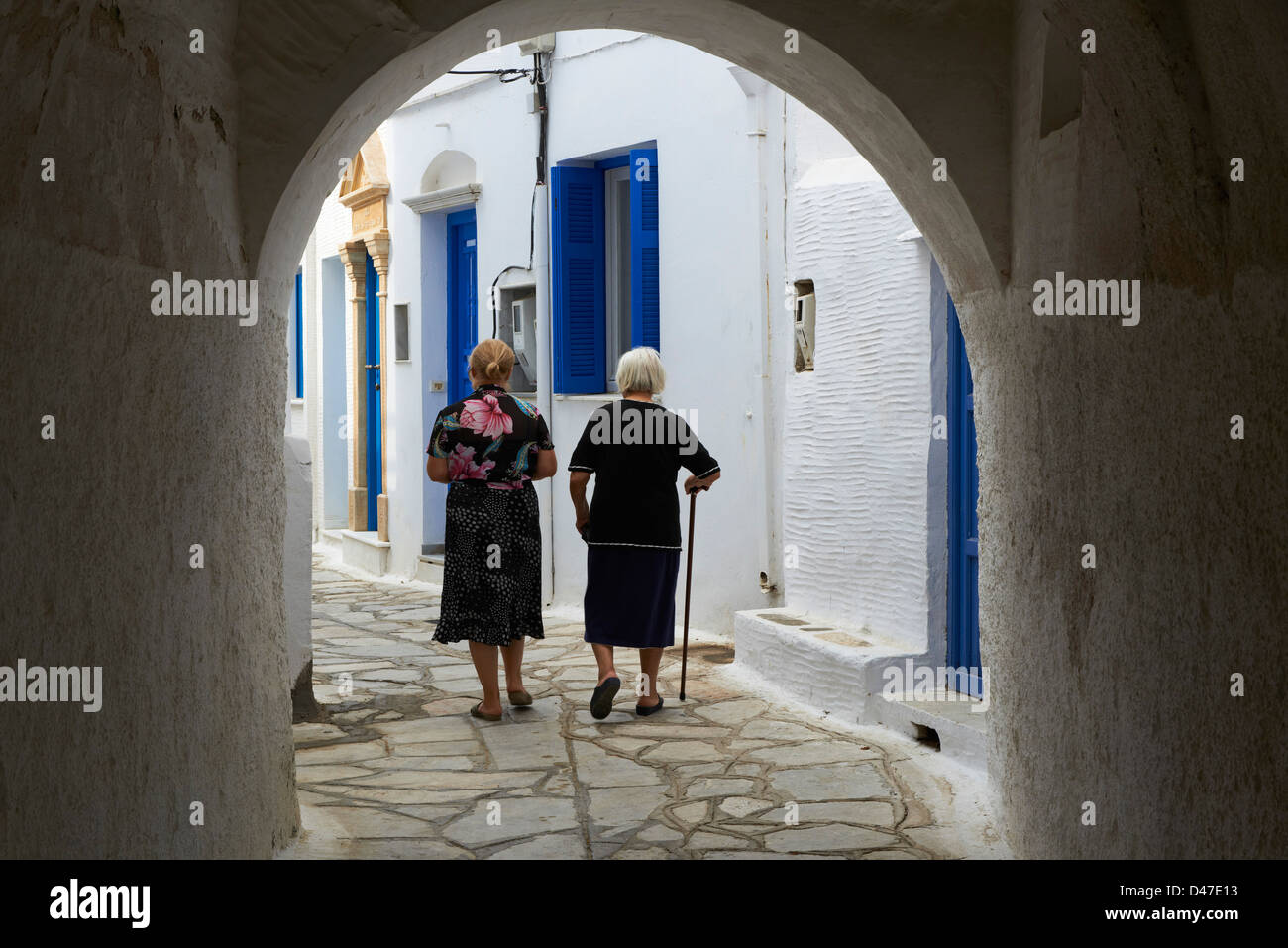 Griechenland, Cyclades Inseln Tinos, Pyrgos Dorf Stockfoto