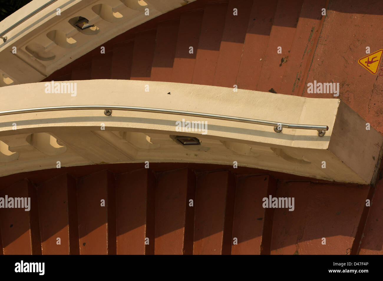 Nahaufnahme von Detail Treppe goldenen Berg Tempel Stockfoto