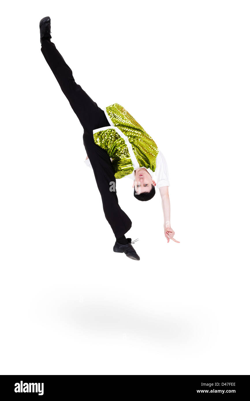 Mann Tänzer springen flip Stockfoto
