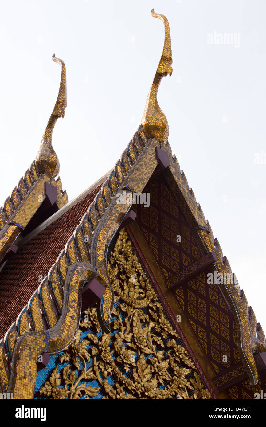 Buddhistische Architektur im antiken Tempel Stockfoto