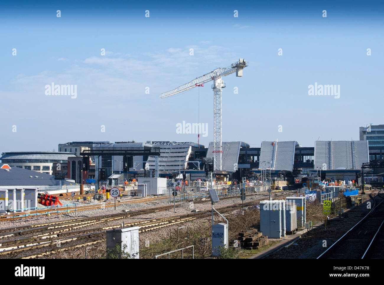 Ein Blick auf Lesung Bahnhof aufgenommen aus dem Norden am 5. März 2013 Stockfoto