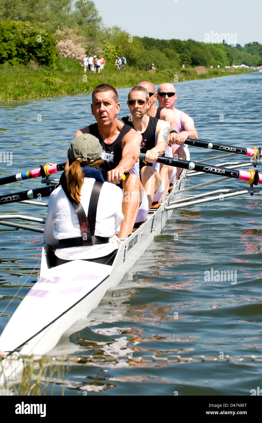 Meister coxed4 an den start Stockfoto