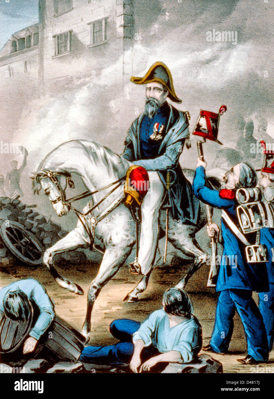 General E. Cavaignac: zum provisorischen Präsidenten der französischen Republik mit den Befugnissen eines Diktators, 23. Juni 1848 Stockfoto